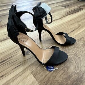 Apt. 9 Black Sherri Heels with Bow Detail